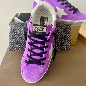 Golden Goose Purple Athletic Shoes
